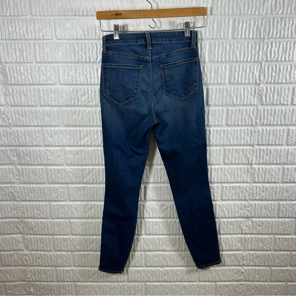 L’agence Margot Racer Stripe High Rise Ankle Skinny Neptune 25 - Picture 7 of 8